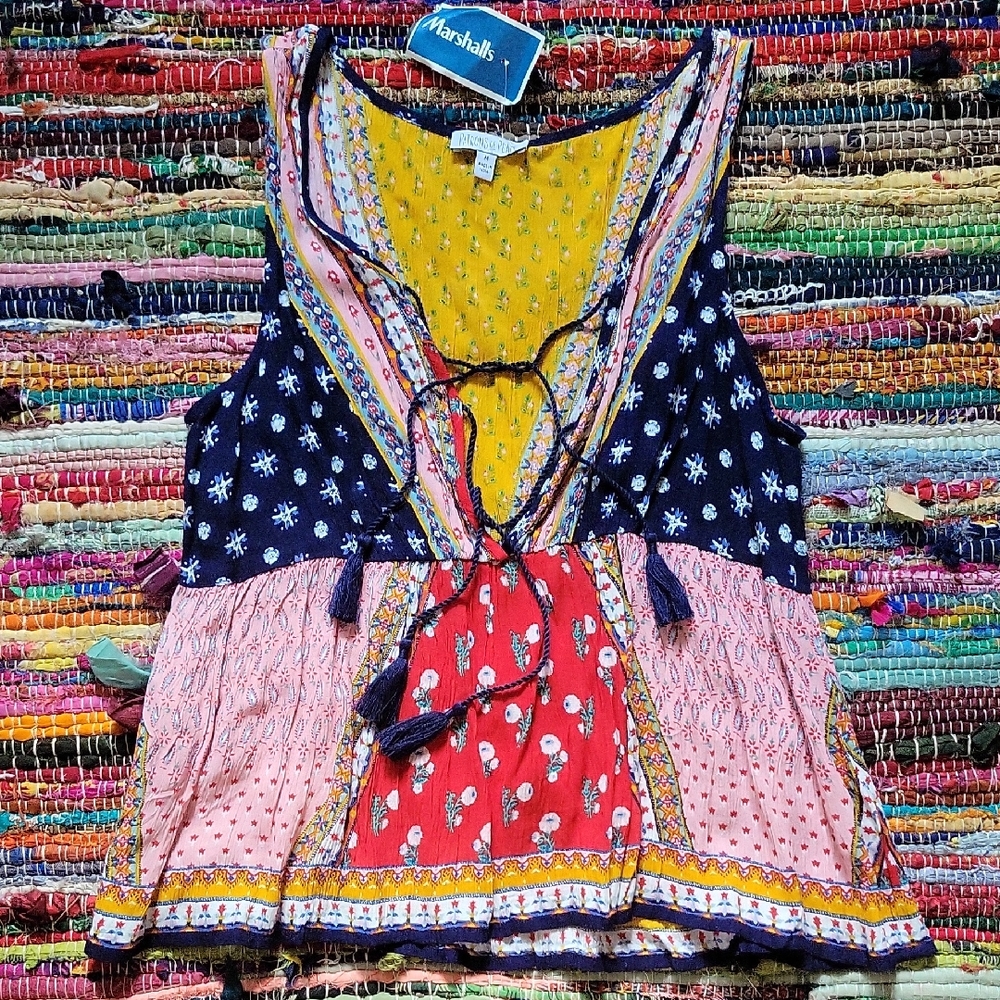 Patrons of Peace Multicolor Boho Blouse